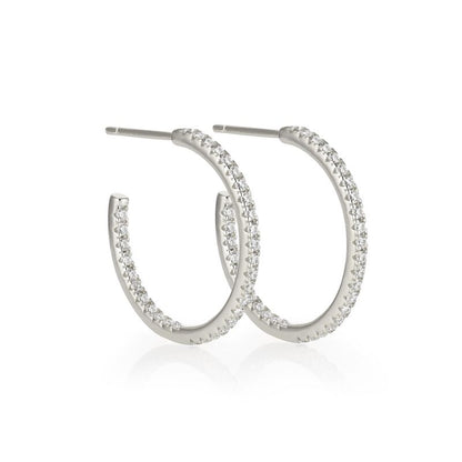 SOPHIE - Pave CZ Hoop Earrings- (SPECIAL)