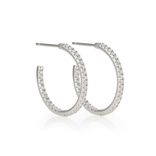 SOPHIE - Pave CZ Hoop Earrings- (SPECIAL)