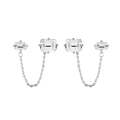 LORENA – Dual Stud Chain Earrings