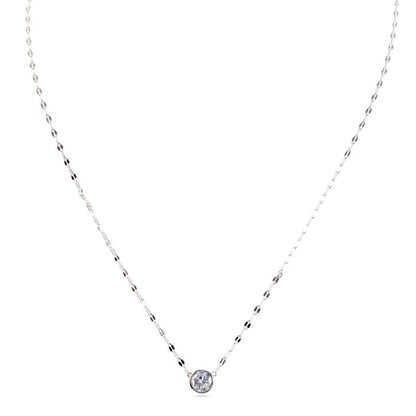 KATIE - Textured Solitaire Necklace