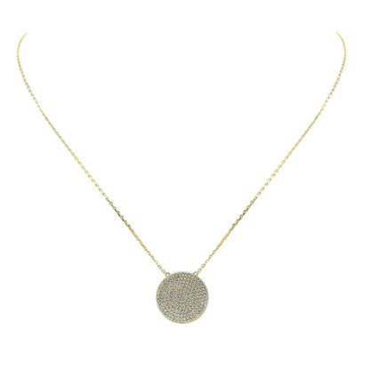 KAMILA - Pave Coin Pendant