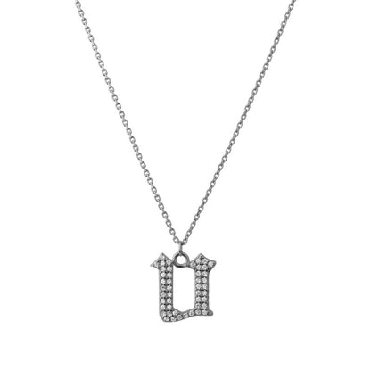 INITIAL – Gothic Letter Necklace