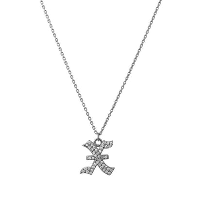 INITIAL – Gothic Letter Necklace (SPECIAL)