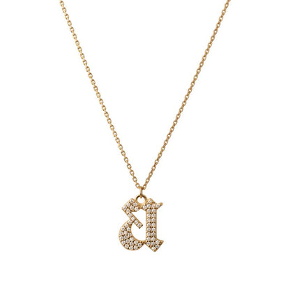 INITIAL – Gothic Letter Necklace (SPECIAL)