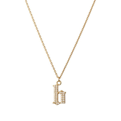 INITIAL – Gothic Letter Necklace (SPECIAL)