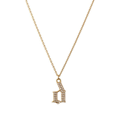 INITIAL – Gothic Letter Necklace