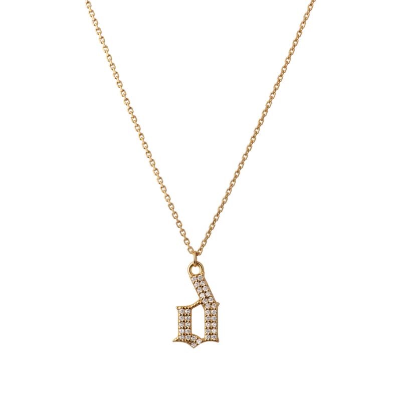 INITIAL – Gothic Letter Necklace (SPECIAL)