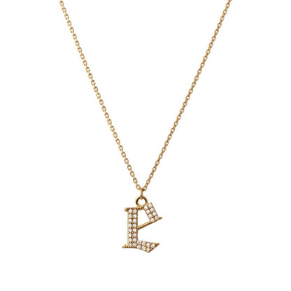 INITIAL – Gothic Letter Necklace (SPECIAL)