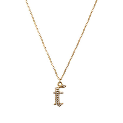 INITIAL – Gothic Letter Necklace