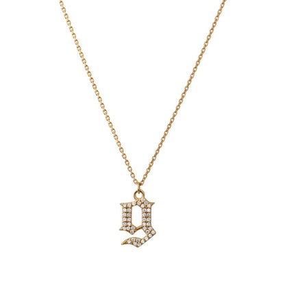 INITIAL – Gothic Letter Necklace