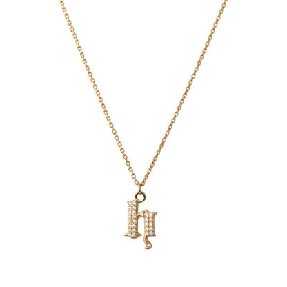 INITIAL – Gothic Letter Necklace