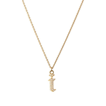 INITIAL – Gothic Letter Necklace