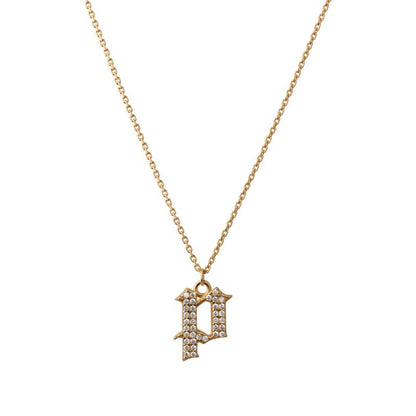 INITIAL – Gothic Letter Necklace (SPECIAL)