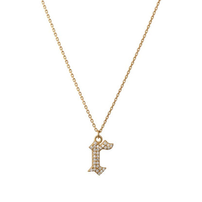 INITIAL – Gothic Letter Necklace