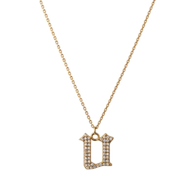 INITIAL – Gothic Letter Necklace (SPECIAL)