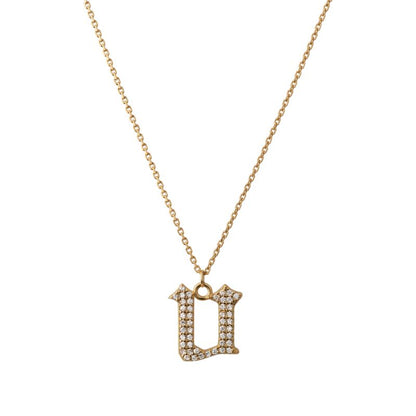 INITIAL – Gothic Letter Necklace (SPECIAL)
