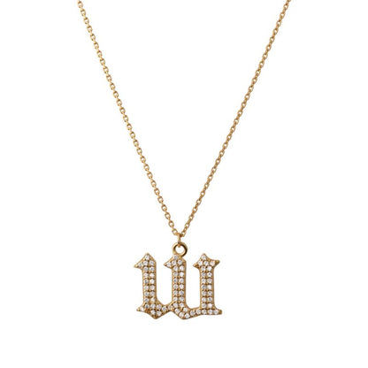 INITIAL – Gothic Letter Necklace (SPECIAL)