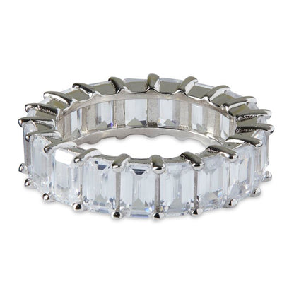 AMBER - Emerald Cut Eternity Band