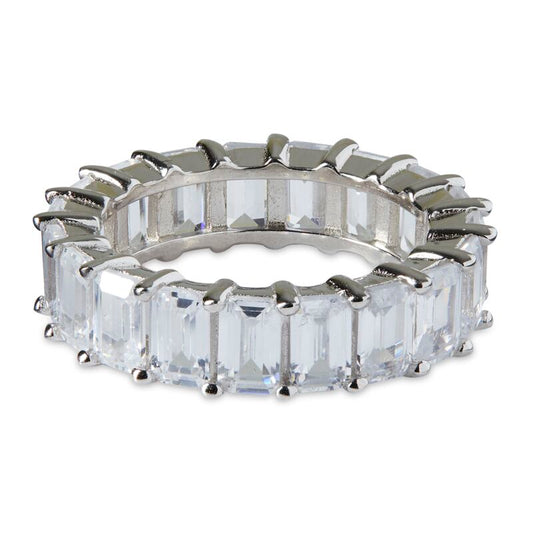 AMBER - Emerald Cut Eternity Band