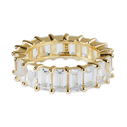 AMBER - Emerald Cut Eternity Band