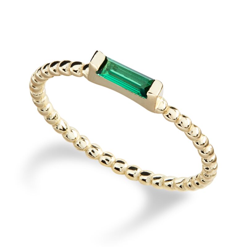 ADRIENNE - Spiraled Baguette Ring