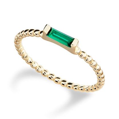 ADRIENNE - Spiraled Baguette Ring