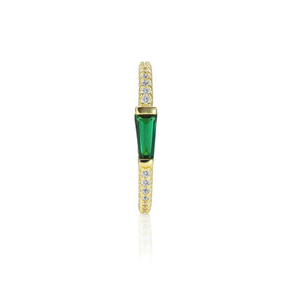 ZOE - Tapered Baguette Pave Ring