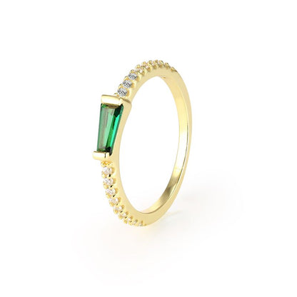 ZOE - Tapered Baguette Pave Ring