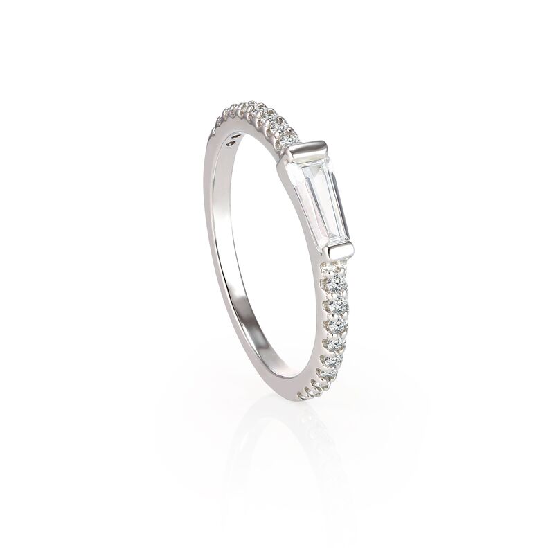 ZOE - Tapered Baguette Pave Ring