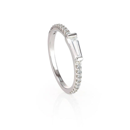 ZOE - Tapered Baguette Pave Ring