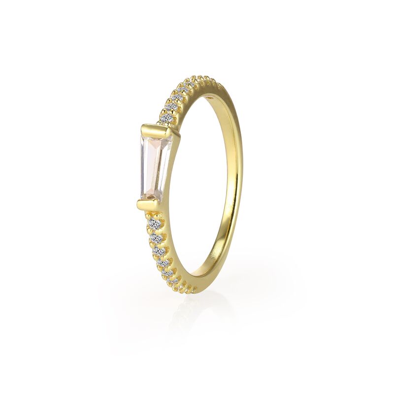 ZOE - Tapered Baguette Pave Ring