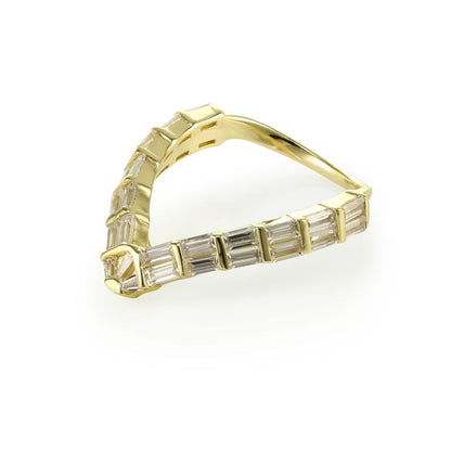 GAIA - V Shaped Baguette Ring