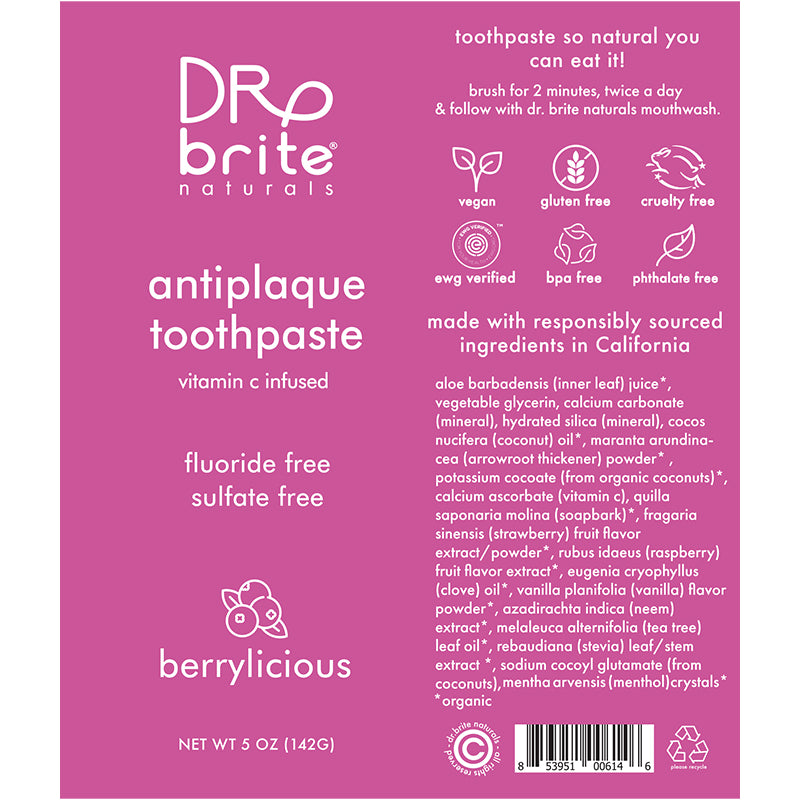 Dr. Brite® Kids Anti-Plaque Toothpaste with Vitamin C