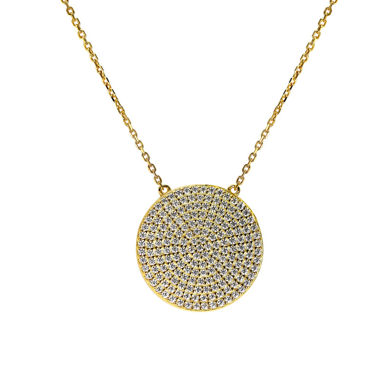 KAMILA - Pave Coin Pendant
