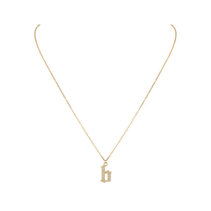 INITIAL – Gothic Letter Necklace