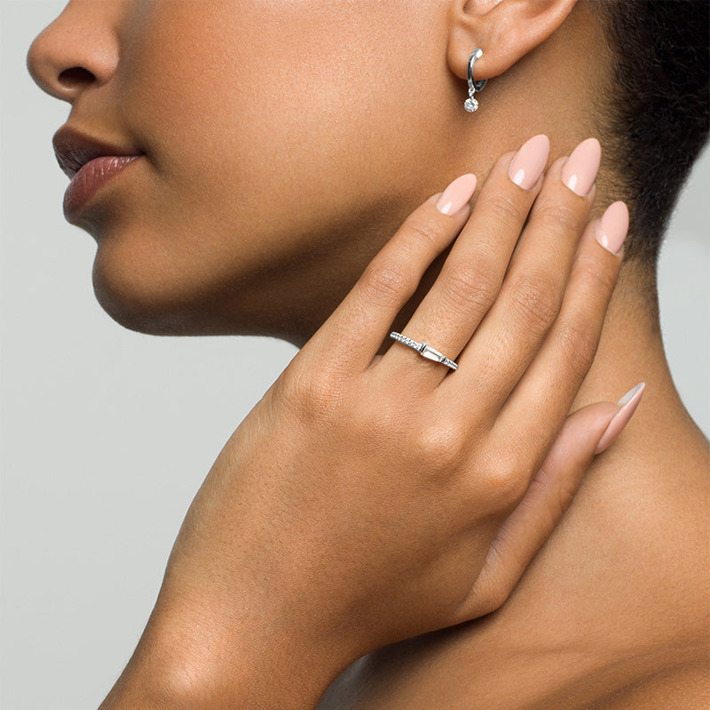 ZOE - Tapered Baguette Pave Ring
