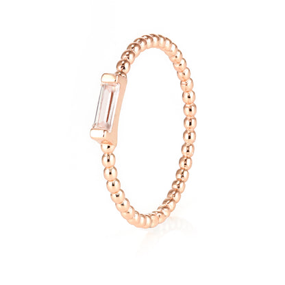 ADRIENNE - Spiraled Baguette Ring