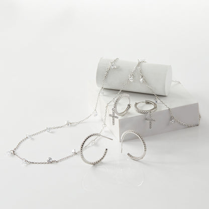 SOPHIE - Pave CZ Hoop Earrings- (SPECIAL)