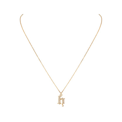 INITIAL – Gothic Letter Necklace
