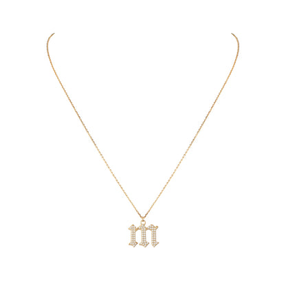 INITIAL – Gothic Letter Necklace