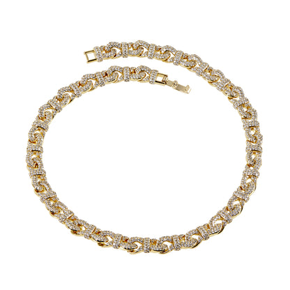 LO – Pavé Infinity Link Collar Necklace