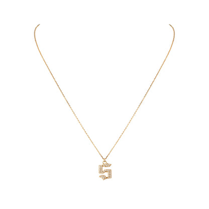 INITIAL – Gothic Letter Necklace