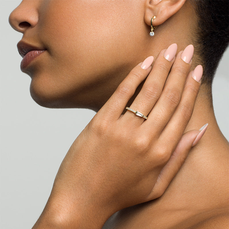 ZOE - Tapered Baguette Pave Ring (SPECIAL)