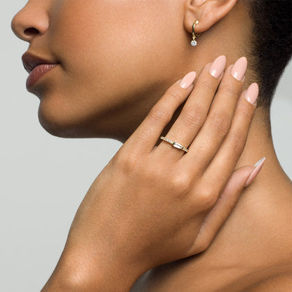 ZOE - Tapered Baguette Pave Ring