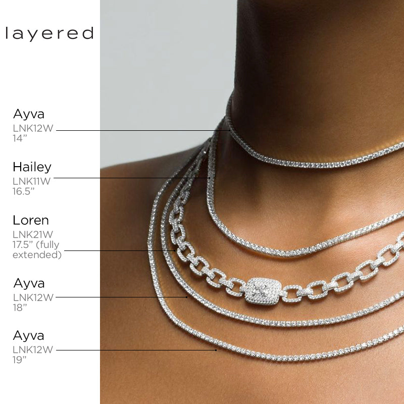 HAILEY - Round Cut Tennis Necklace