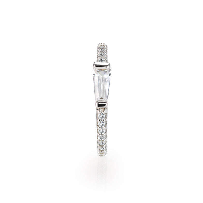 ZOE - Tapered Baguette Pave Ring