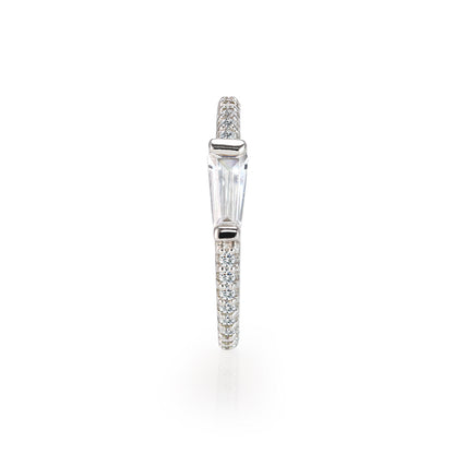 ZOE - Tapered Baguette Pave Ring