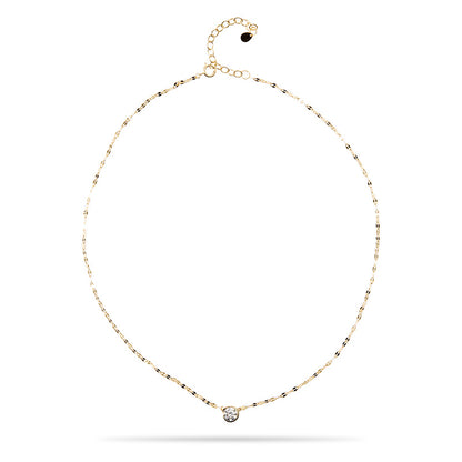 KATIE - Textured Solitaire Necklace
