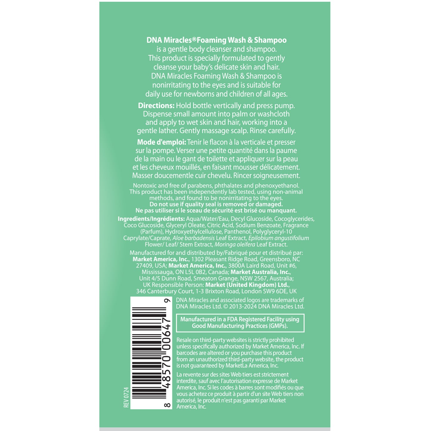 DNA Miracles® Foaming Wash & Shampoo