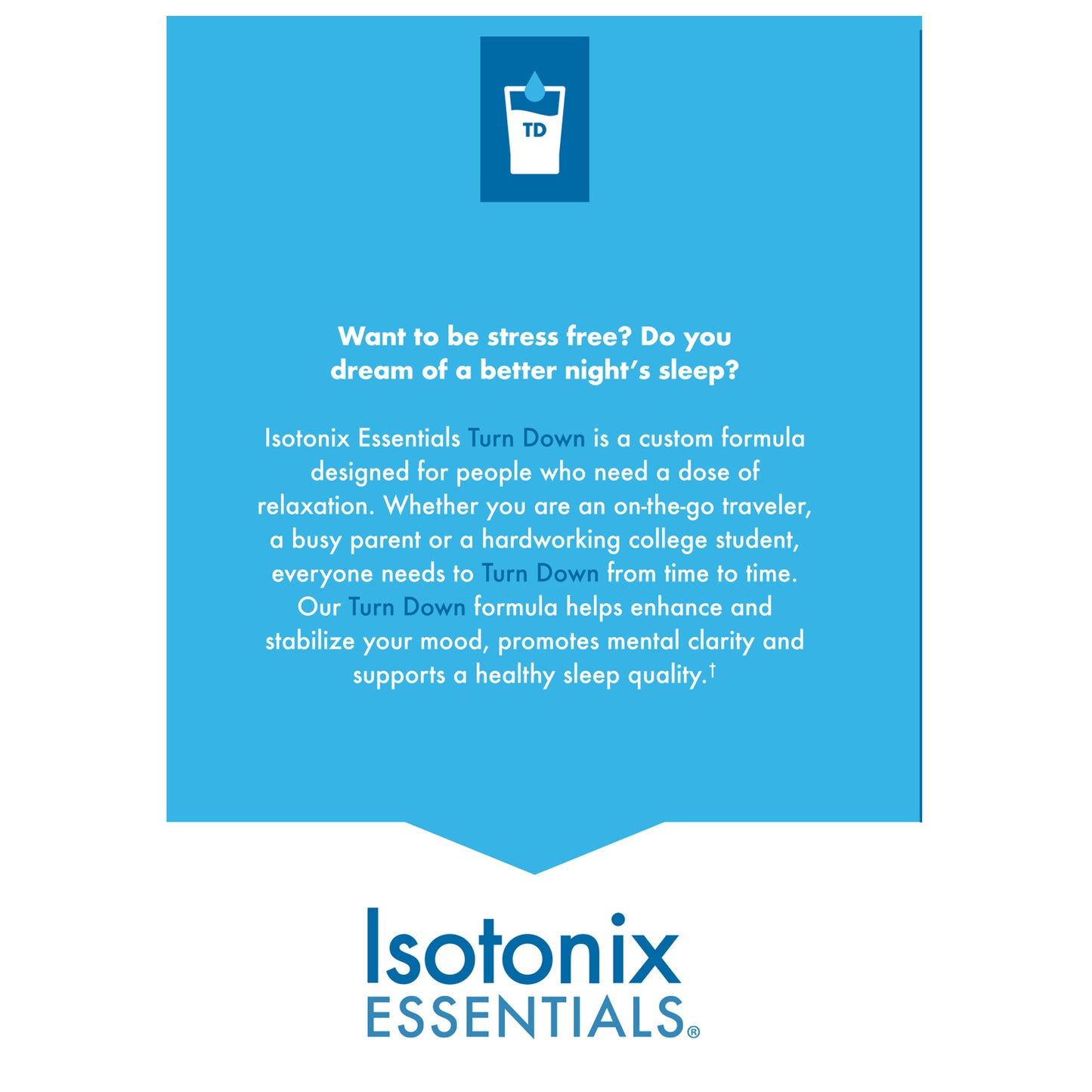 Isotonix Essentials® Turn Down